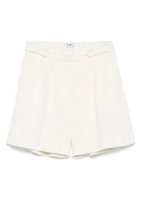 White Corduroy Bermuda Shorts  IL GUFO | A24PB175V0018102