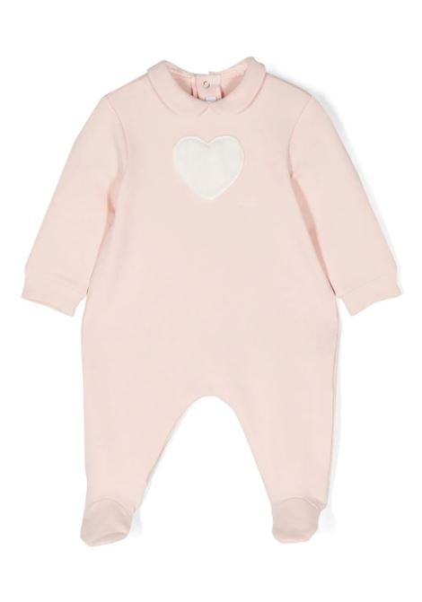 Pink Stretch Fleece Cotton Jumpsuit With Heart IL GUFO | A24TP341M0100304