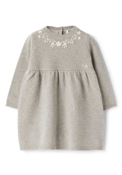 Grey Wool Dress With Embroidery IL GUFO | A24VT104EM220071L