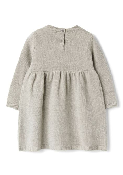 Grey Wool Dress With Embroidery IL GUFO | A24VT104EM220071L