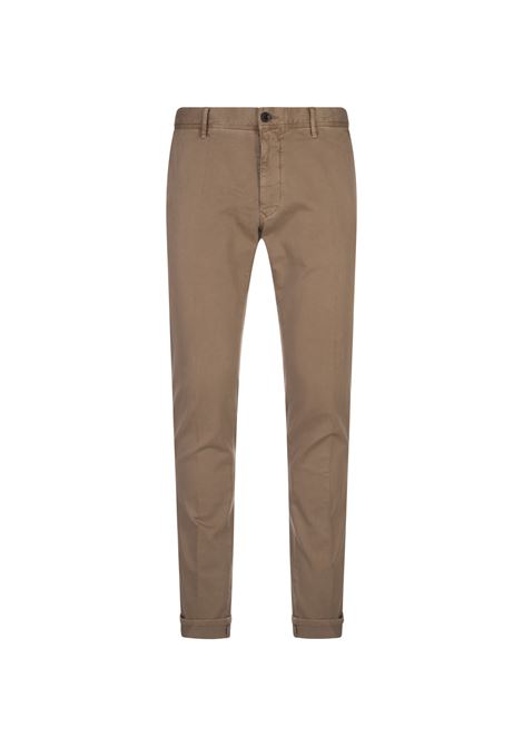 Caramel Brown Slim Fit Chino Trousers INCOTEX SLACKS | 18S100-4697A405