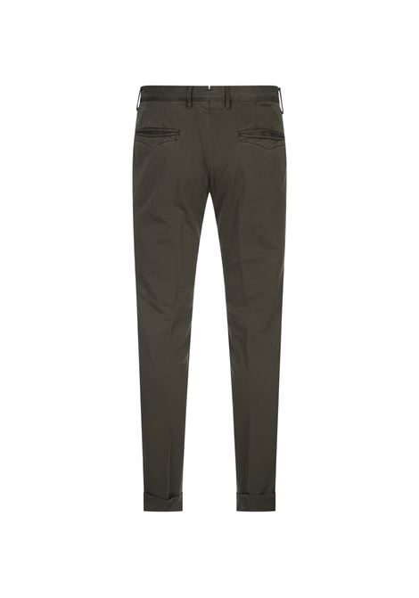 Olive Green Slim Fit Chino Trousers INCOTEX SLACKS | 18S100-4697A743