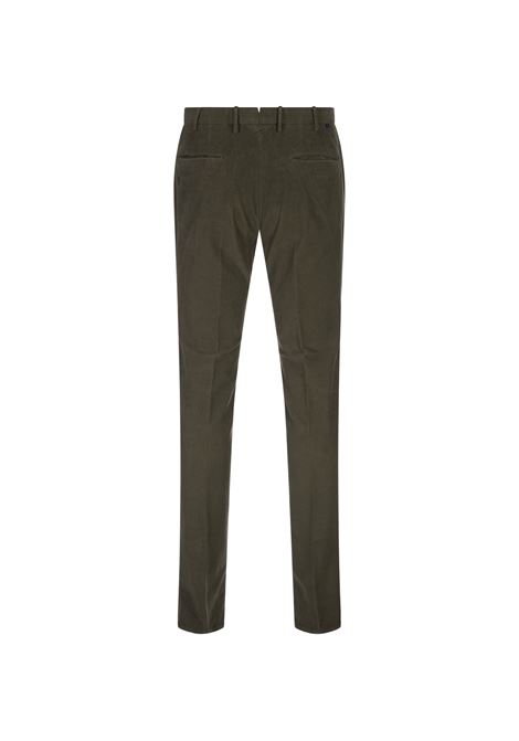 Moss Green Corduroy Slim Fit Trousers INCOTEX | 1W0030-40927421