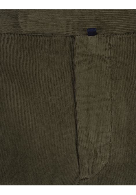 Moss Green Corduroy Slim Fit Trousers INCOTEX | 1W0030-40927421