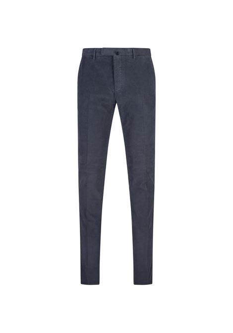 Blue Corduroy Slim Fit Trousers INCOTEX | 1W0030-40927819