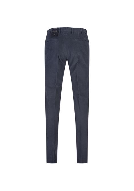 Blue Corduroy Slim Fit Trousers INCOTEX | 1W0030-40927819