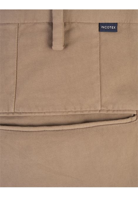 Pantaloni Slim Fit In Doeskin Certificato Beige INCOTEX | 1W0030-4539C428