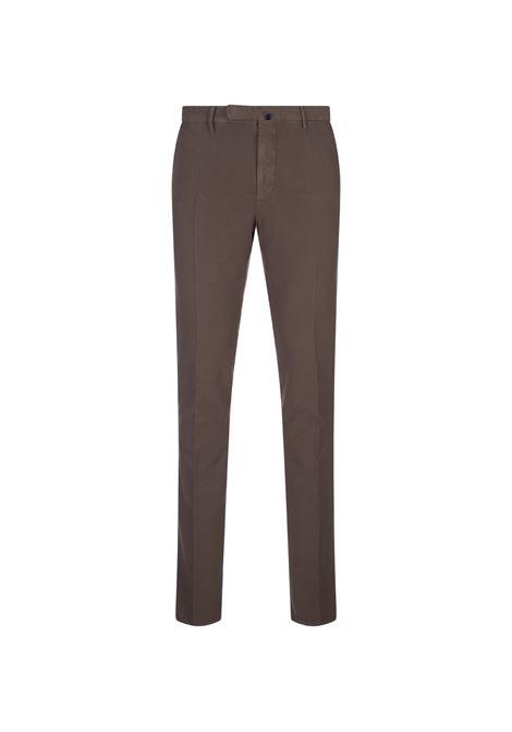 Pantaloni Slim Fit In Doeskin Certificato Marrone INCOTEX | 1W0030-4539C432