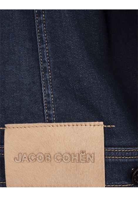 Giacca Trucker Sherpa in Mid Blue Comfort Denim JACOB COHEN | UH002-87-S-3730943D