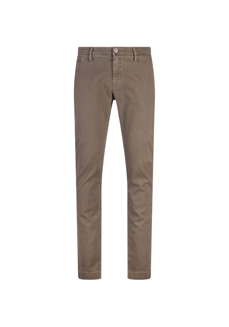 JACOB COHEN Pantaloni Bobby Slim Fit Beige In Twill Garment-Dye - JACOB COHEN