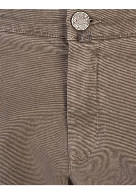 Pantaloni Bobby Slim Fit Beige In Twill Garment-Dye JACOB COHEN | UP001-01-S-4216B75