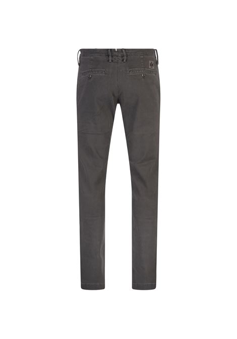 Bobby Slim Fit Trousers in Grey Garment-Dye Twill JACOB COHEN | UP001-01-S-4216C35