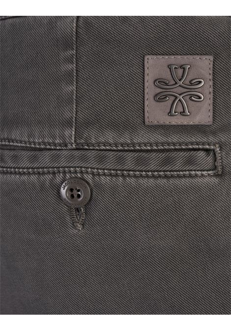 Bobby Slim Fit Trousers in Grey Garment-Dye Twill JACOB COHEN | UP001-01-S-4216C35