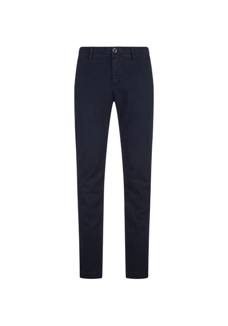 Bobby Slim Fit Trousers in Night Blue Garment-Dye Twill JACOB COHEN | UP001-01-S-4216Y71