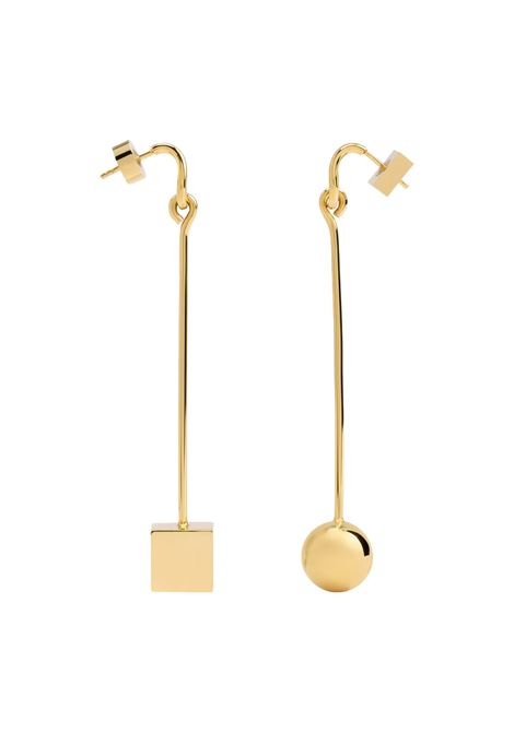 Gold Les Boucles Nodo Earrings JACQUEMUS | 241JW716-5845280
