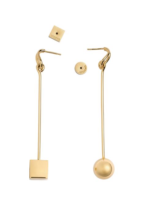 Gold Les Boucles Nodo Earrings JACQUEMUS | 241JW716-5845280