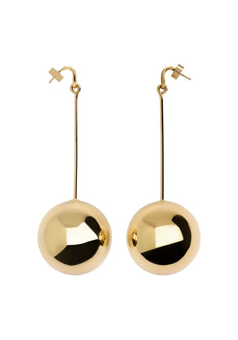 Gold Les Grandes Boucles Nodo Earrings JACQUEMUS | 241JW719-5845280