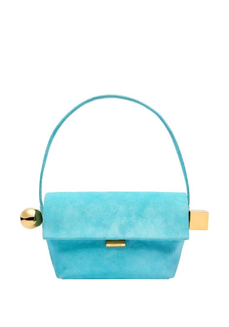 Turquoise Suede The Rond Carr? Bag JACQUEMUS | 243BA383-3212335