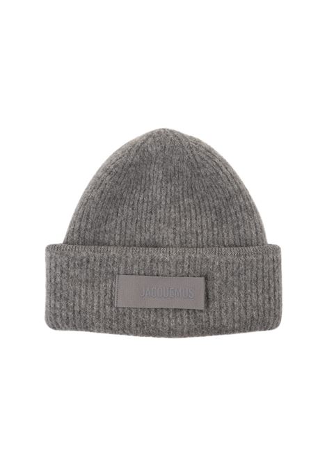 Le Bonnet Grosgrain Beanie In Grey JACQUEMUS | 246AC666-5217970