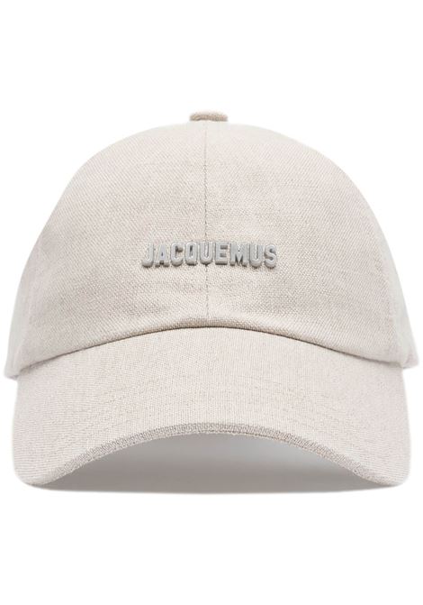 Light Grey White La Casquette Gadjo Baseball Hat JACQUEMUS | 246AC670-3071140