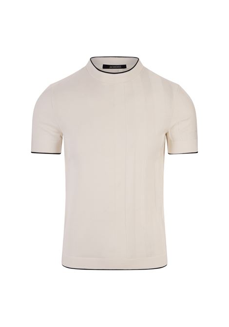 Le T-Shirt Tricot In Off-White JACQUEMUS | 246KN240-2065110