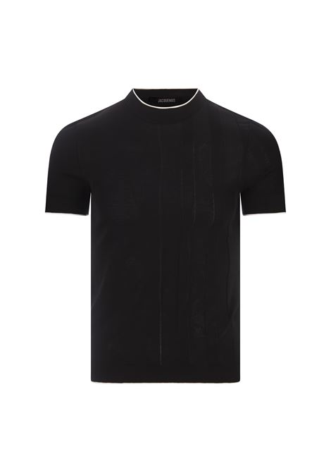 Le T-Shirt Tricot In Black JACQUEMUS | 246KN240-2065990