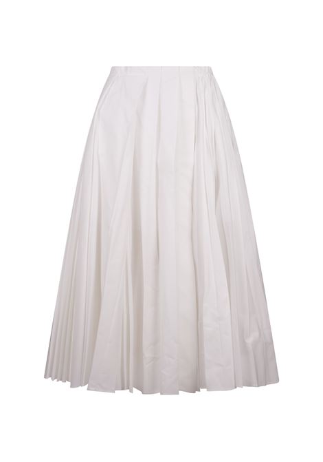 Gonna Midi Plissé In Mussola Di Organza Bianca JIL SANDER | J01MA0145-J45002100