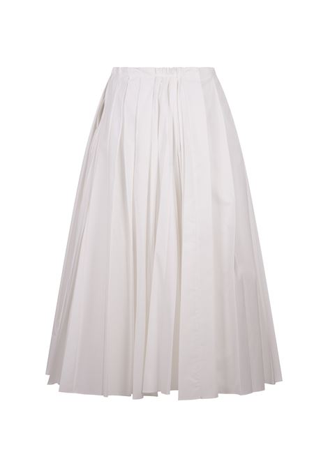 Gonna Midi Plissé In Mussola Di Organza Bianca JIL SANDER | J01MA0145-J45002100