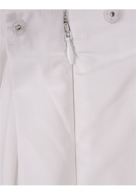 White Organza Muslin Pleated Midi Skirt JIL SANDER | J01MA0145-J45002100