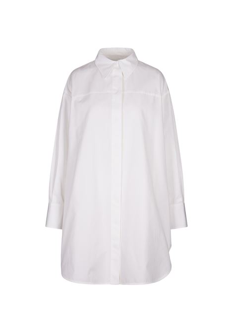 JIL SANDER Abito Chemisier In Popeline Bianco - JIL SANDER