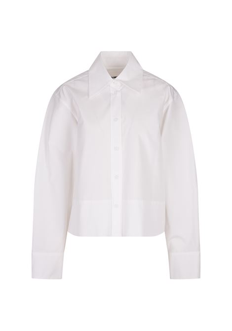 Crop Boxy Shirt In White Poplin JIL SANDER | J02DL0199-J45002100