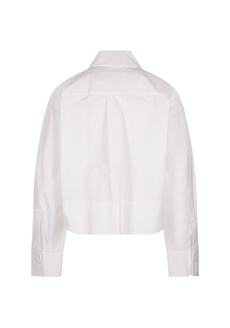 Crop Boxy Shirt In White Poplin JIL SANDER | J02DL0199-J45002100