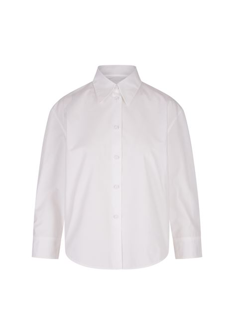 JIL SANDER Camicia Cropped In Popeline Bianco - JIL SANDER