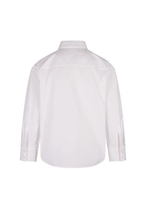 White Poplin Cropped Shirt JIL SANDER | J02DL0205-J45002100