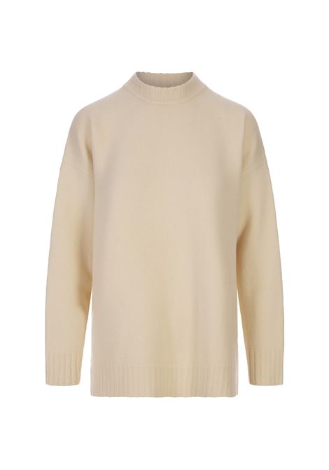 White Wool Oversize Sweater JIL SANDER | J02GP0151-J14506109