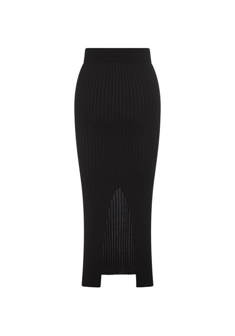 Long Black Ribbed Skirt JIL SANDER | J02MA0217-J18313001