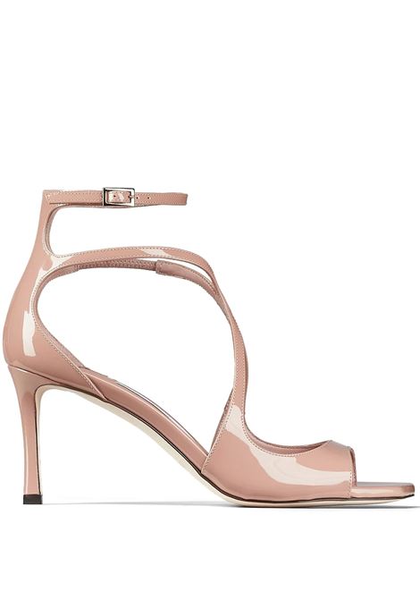 Azia 75 Sandals In Pastel Pink Patent Leather JIMMY CHOO | AZIA 75 PATBALLET PINK