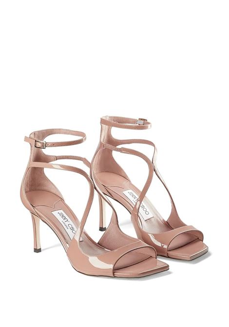 Sandali Azia 75 In Pelle Verniciata Rosa Pastello JIMMY CHOO | AZIA 75 PATBALLET PINK