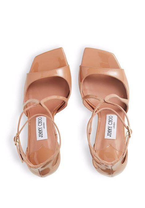 Sandali Azia In Pelle Verniciata Rosa Pastello JIMMY CHOO | AZIA 95 PATBALLET PINK