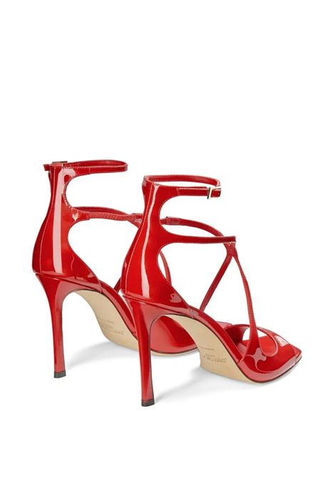 Sandali Azia In Pelle Verniciata Rossa JIMMY CHOO | AZIA 95 PATPOSTBOX RED