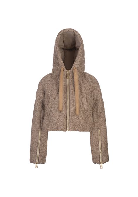 Sand Khris Crop Knit Down Jacket KHRISJOY | KWF24R0608-KTNY01SND194