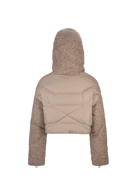 Sand Khris Crop Knit Down Jacket KHRISJOY | KWF24R0608-KTNY01SND194