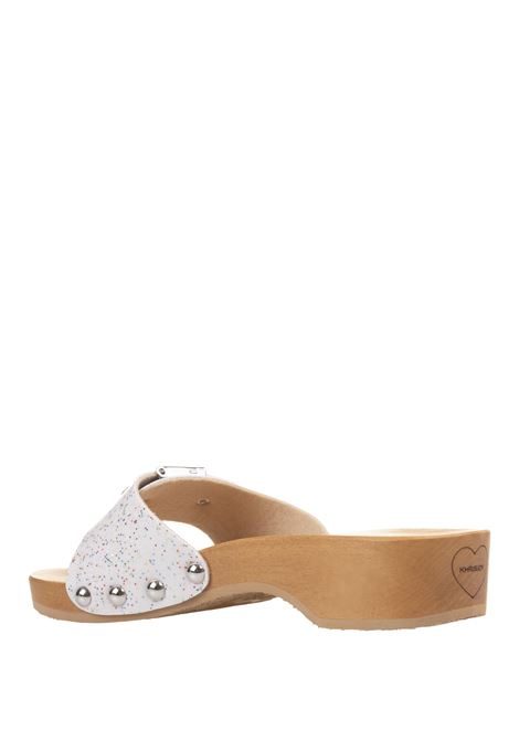 Pescura Sandals In White Sparkles - KJ X SCHOLL KHRISJOY | KWS25S1602-WOO001WH0003