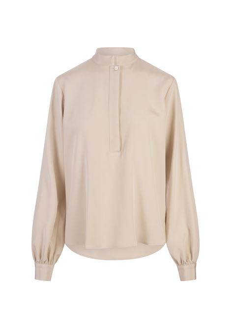 Blusa In Seta Stretch Beige KITON | D57448K0977A20/007