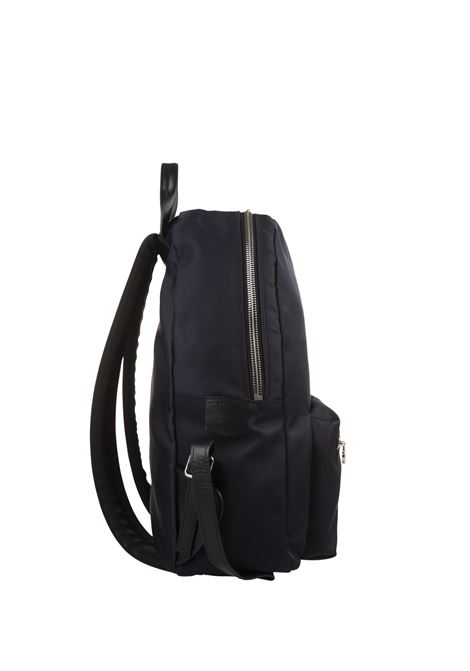 Zaino Nero In Nylon Blu Con Logo KITON | UBA0021N0111902/009