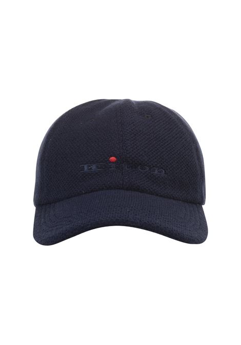 Cappello Da Baseball In Cashmere Blu Con Logo KITON | UCAPP65K0246F01/005