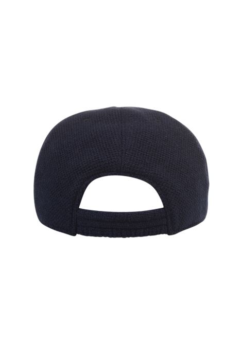 Cappello Da Baseball In Cashmere Blu Con Logo KITON | UCAPP65K0246F01/005