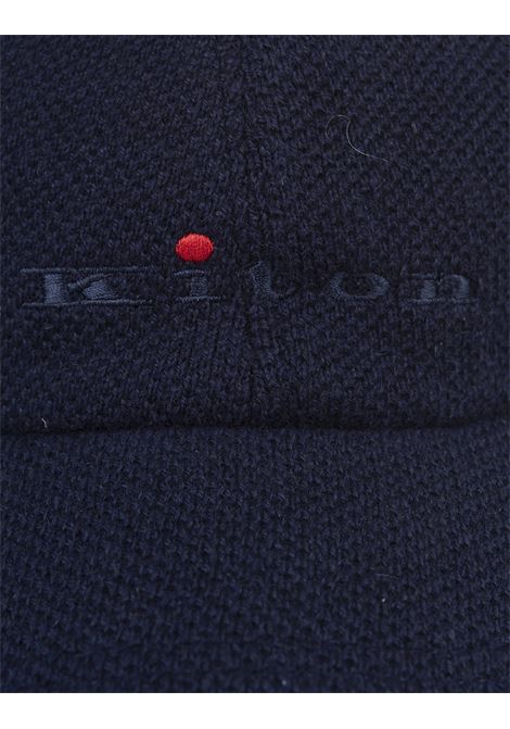 Cappello Da Baseball In Cashmere Blu Con Logo KITON | UCAPP65K0246F01/005