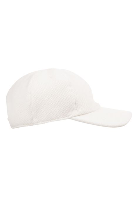 White Cashmere Baseball Hat With Logo KITON | UCAPP65K0246F04/002