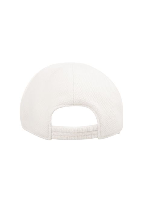 Cappello Da Baseball In Cashmere Bianco Con Logo KITON | UCAPP65K0246F04/002